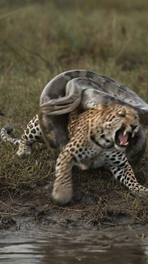 Python vs leopard 梁 #snake #phyton #leopard #wildlife #fyp #reels #USA | happy hour | Facebook