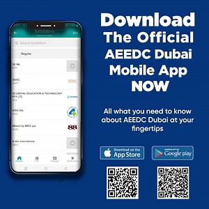 🌟 Download the free AEEDC Dubai Mobile App now. 🌟 Get all the latest information about all the activities of AEEDC Dubai 2024. Display your E-Badge to enter the halls, then search for your favorite lecture or exhibitor, speaker or course. 🔑 Please note: there will be NO on-site registration at the venue. Register online before arriving to AEEDC Dubai 2024. 📲 The AEEDC Dubai 2024 Mobile App is a must have to enter AEEDC Dubai Halls, please download it now. Entry will be by E-Badge Scanning on