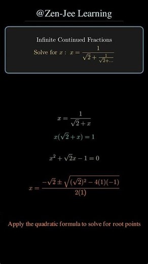 The Infinite Fraction Surd Loop! How to Solve Continued Fractions 🤯📐 #iitjee #maths #jeeproblems
