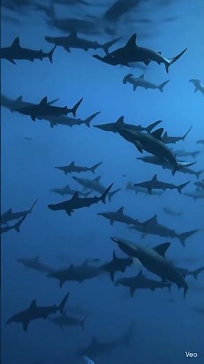 Inside a Hammerhead Shark Mega Swarm | Ocean’s Most Powerful Predators #nature #hammerheads #viral