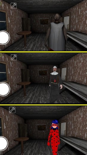 Granny Vs Evilnun vs ladybug 🔥 #viral #granny #shortsfeed