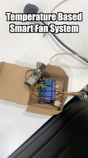 Diy Temperature Based Smart Fan system #diy #arduinoproject #experiment #scienceproject #shorts