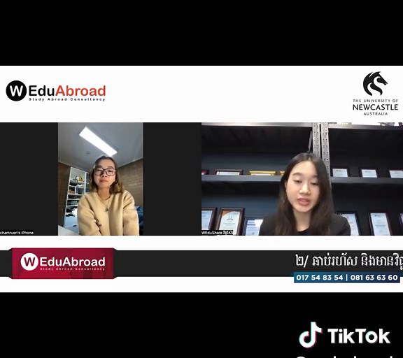 Sharing Experience student life in Australia តោះចង់ដឹងថាការសិក្សានៅប្រទេសអូស្រ្តាលីមានលក្ខណបែបណា និងមានអ្វីប្លែកដែលយើងនឹកស្មានមិនដល់នោះ ចូរទស្សនាវីឌីអូរបស់និស្សិតយើងម្នាក់គឺប្អូន CHAMRUEN SIVING ដែលគាត់កំពុងតែសិក្សាជំនាញ Bachelor of Pharmancy (Honours)នៅ The University of Newcastle College of International Eudcation នៅប្រទេសអូស្ត្រាលី