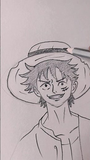 How to draw Monkey D Luffy 🔥 Step by Step | One Piece Art #art #shortsfeed #drawing