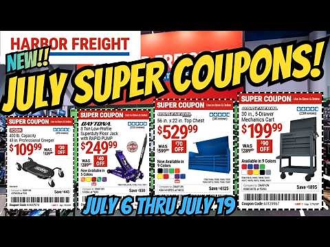 Harbor Freight JULY Super Coupons 2026: Mid-Month Flyer #harbro #harborfreight #supercoupons