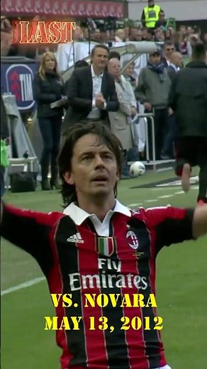 Filippo Inzaghi. First and last goal for Milan. #inzaghi #milan #goals