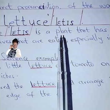 The correct pronunciation and meaning of 'lettuce ' . #tutorveronica