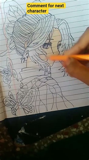 Shinobu holiday homework first page making design 😀😃😁