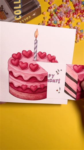 Diy Cake Card 🎂 #Diy #birthday