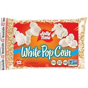 Jolly Time Unpopped Popcorn Kernels, Gourmet Popping Corn for Air Popper Machine or Stovetop, Non-GMO (White Pop Corn, 2 Pound (Pack of 6))