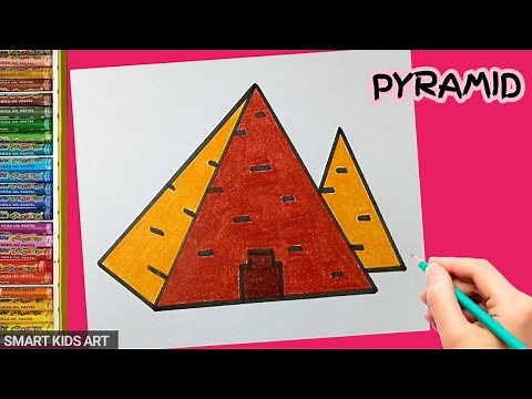 How To Draw Pyramid Easy | Draw Pyramid | Pyramid | Draw Smart