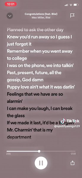 Congratulations - Mac Miller ft. Bilal (Spotify Lyrics)