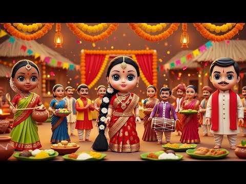Indian Village Miniature Wedding Cooking | Doll Bride Groom & Barat #tranding #viral #doll #minivlog