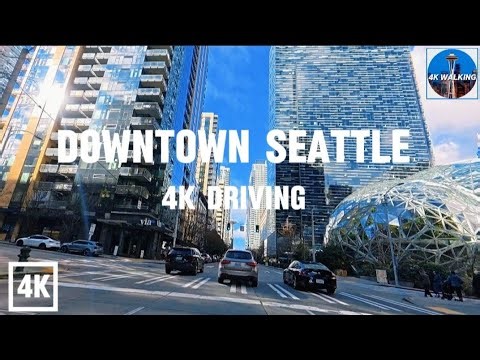 [4k] Driving Tour Scenes Downtown Seattle is a Premier Global Tech hub, ranking the Top U.S. cities