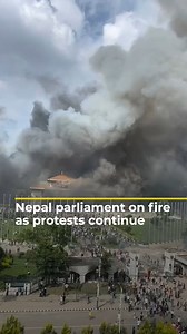 335K views · 7.7K reactions | Videos show Nepal’s parliament on fire as protests continue, with PM Khadga Prasad Sharma Oli and other top ministers resigning over mass anti-corruption unrest that left at least 19 people dead. | Al Jazeera English | Facebook