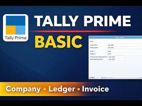 Tally Prime Start Kaise Kare? Company, Ledger aur Invoice Banana Sikhe