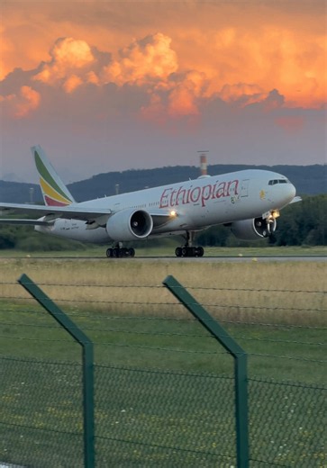 Ethiopian Airlines B777 Start with beauty Sunset at Runway 32 to Milan🇪🇹😍 #ethiopian #b777 #sunset #boeing #fyp @ℓαуℓα 🫍 @Skyvibes✈️👑 @✈️Planesspotter.Lexo✈️ @ZRH Aviation @𝐋𝐢𝐣𝐚𝐧𝐚 @Alina✈️👑 @Sven @tobi.planespotter @Lucazrh.planespotter @❤️Lily❤️ @Sophie @Maxima♡