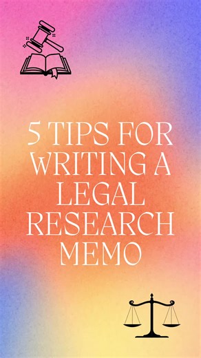 5 TIPS FOR WRITING A LEGAL RESEARCH MEMO 📚🗂️📖 #law #lawstudents