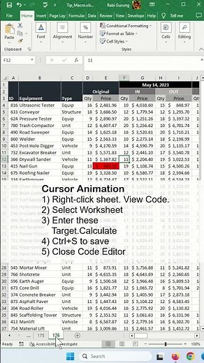 Highlight Active Cell in Excel - Excel Tips and Tricks #shorts