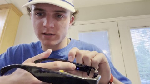 dahocamgo Glasses with 1080P HD Wearable Glasses，Portable Outdoor Sports Camera Eye Glasses for Biking,Hunting, Hiking Shooting Included 32G TF Card