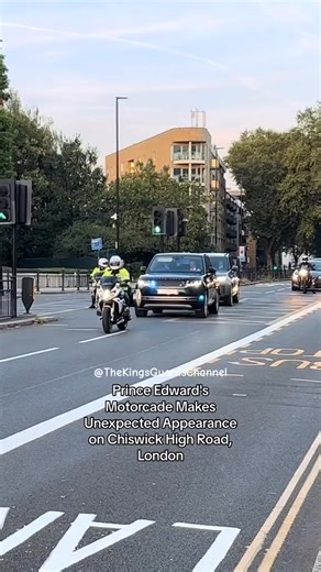 Prince Edward's Motorcade Makes Unexpected Appearance on Chiswick High Road, London. #l #fyp #royal #royalty #foryoupage #london #fyproyal #theroyalfamily #royalfamily #motorcade | Jaime Short