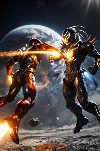 Alien vs Superhero Battle on Moon 🌕🔥 | Epic Space Fight in 4K Cinematic