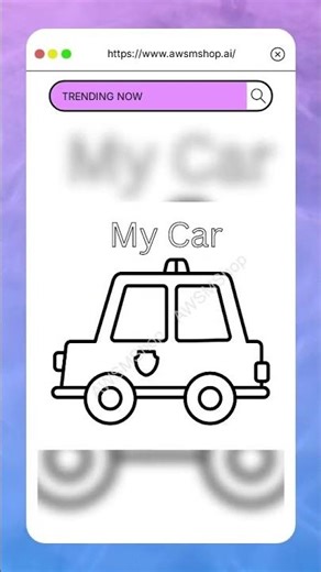 Car Coloring Page – Simple Printable for Kids