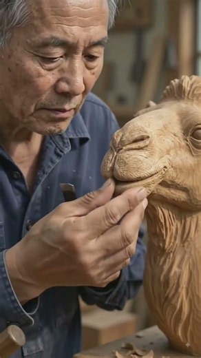 He Lost His Camel 🐪 Sculpture… Then Built an Even Better One #woodwork #sculpture