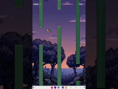 Jogando flapy bird (Quack The planet)