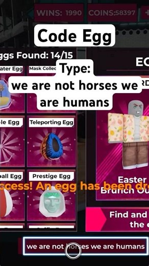 Squid Game X- Easter Hunt: Code Egg 🥚 (Roblox)