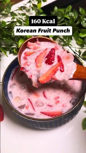 Healthier Korean Hwachae | Viral Fruit Punch Bowl Recipe #hwachae #healthydessert #koreanrecipes