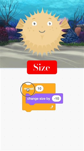 Scratch Basics: Change Sprite Size with Simple Blocks #scratch
