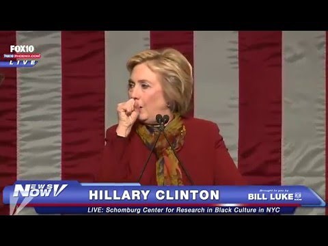 FNN: Hillary Clinton's SEVERE COUGHING FIT While Speaking in New York