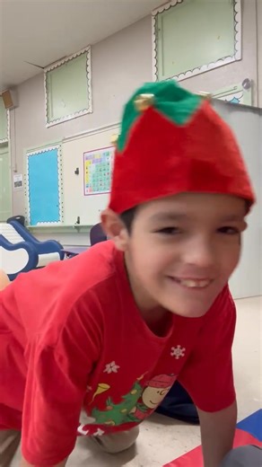 My boy is SO in the Christmas spirit this year!! ❤️🥰 So sweet! And he has the best backup singers at his school! | Chara Billhimer