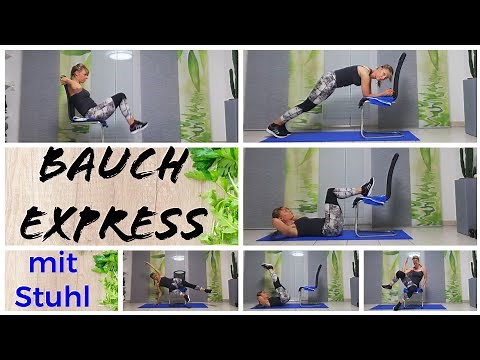 Bauch - express mit Stuhl, 10 Minuten Bauchübungen intervall mit Hilfe eines Stuhls...