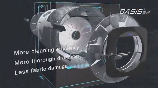 OASIS HGTR high-speed softmount washer extractors Available in 20/25/30/40/100kg.