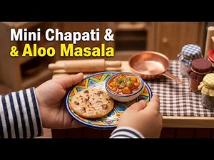 Miniature Chapati Aloo Masala Recipe | Tiny Indian Cooking | Potato Curry