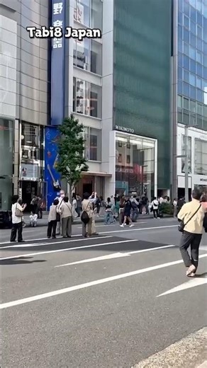 This Tokyo Street Bans Cars Every Weekend! 🛑🚗#ginzapedestrianparadise