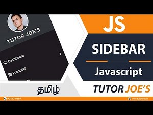 Responsive Sidebar Navigation Menu with Sub-Menus | HTML, CSS, JavaScript Tutorial Tamil