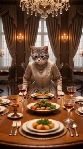 Luxury Cat Life 👑🐾 | Two Maid Cats Cook & Clean for the Princess