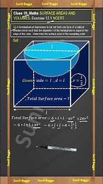 Q5 Ex 12.1 Class 10 Maths | Surface Areas and Volumes | NCERT Solution Explained.