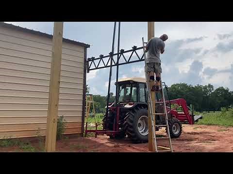 Homemade 3 point crane for the tractor