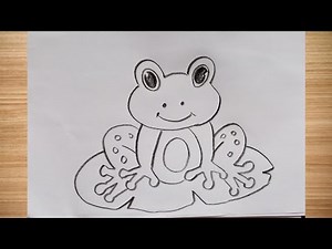 How to draw frog drawing easy step by step@DrawingTalent