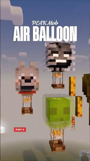 This Minecraft Mob Hot Air Balloon is PEAK 🤯 | Part 5 #minecraft #minecraftshorts