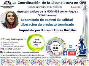 Sesión 3. Aspectos Básicos de la NOM-059 con enfoque a Sólidos orales