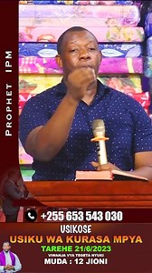 1.1M views · 45K reactions | MNASHINDA KANISANI MUDA WOTE KAZI MTAFANYA SAA NGAPI ?? NISAIDIE KUSHARE SAMBAZA UJUMBE HUU TUOKOE KIZAZI HIKI | Prophet IPM | Facebook