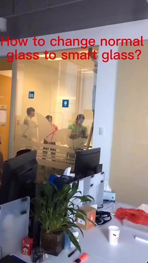 Change your glass to smart Glass,just need one layer smart film!#officepartition #switchablefilm #privacyglass #smartglass #smartglassfilm #foryou