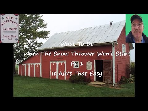 What To Do When The Snow Blower Won't Start - Find The Spark Plug