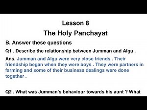 The Holy Panchayat story question answer solution of class 7 english ace with aster chapter 8