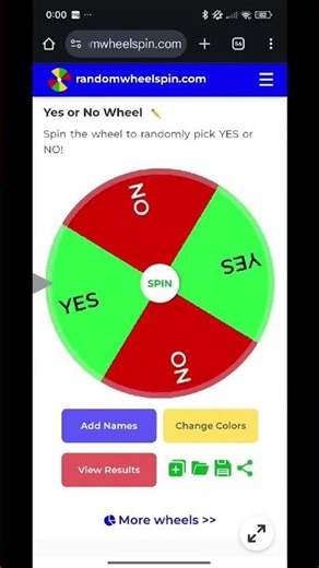 Can't decide? Let the YES or NO Wheel choose for you!🎡